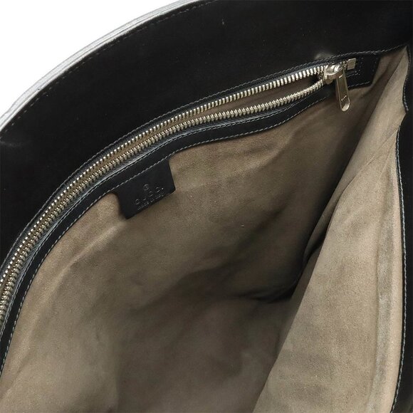 GUCCI Black Leather Shoulder Bag - Picture 7 of 10